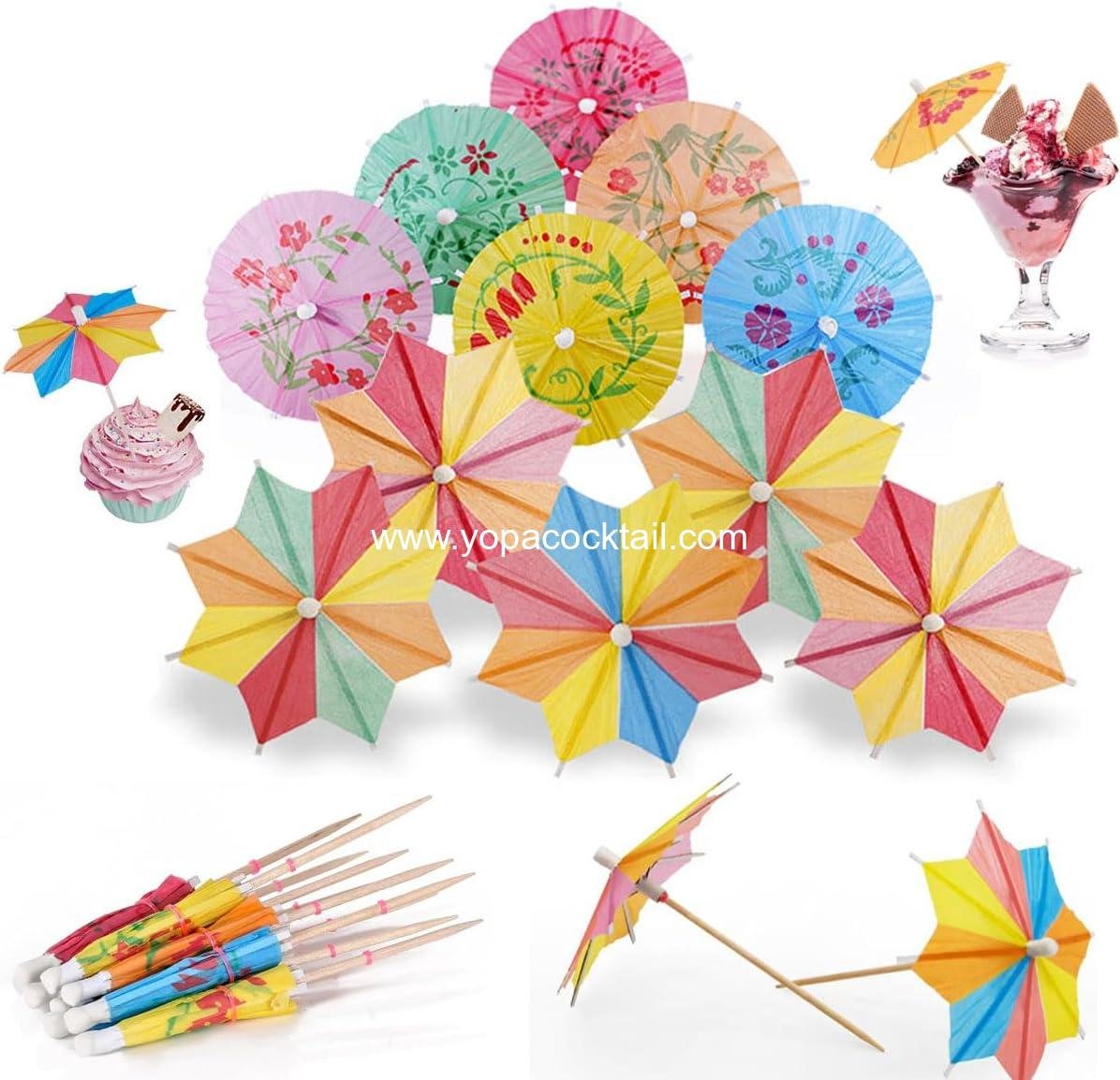 Wholesale Colorful Cocktail Picks with Drink Umbrellas and Toothpicks for Drinks, 100pcs, Perfect for Weddings, Birthdays, Gatherings, BBQs, and Tiki Bars, Supplier