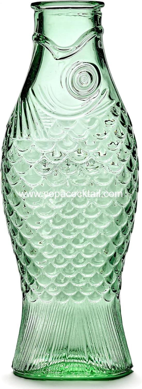 Wholesale Glass Water Pitcher | Fish & Fish Glassware | 28.74 fl oz Wine Carafe Decanter | Clear Green Beverage Dispenser for Hot & Cold Drinks | Versatile Vase - Supplier Wholesale Glass Water Pitcher | Fish & Fish Glassware | 28.74 fl oz Wine Carafe Decanter | Clear Green Beverage Dispenser for Hot & Cold Drinks | Versatile Vase - Supplier