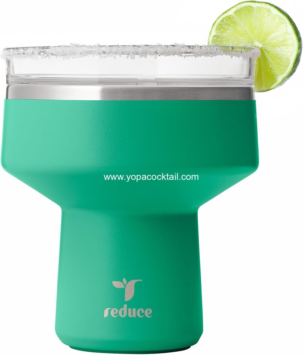 Wholesale Insulated 16 oz Cocktail Tumbler with Lid - Keeps Drinks Cold for 10 Hours - 360 Sippable Martini Glass Alternative - Shatterproof, Ideal for Parties - Palm Leaf Supplier