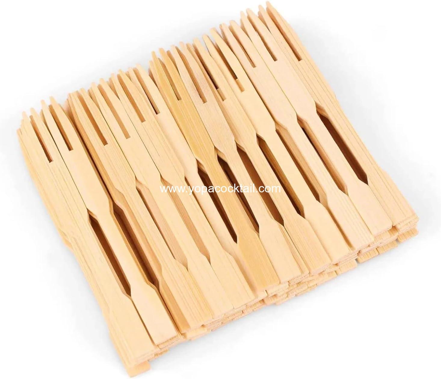 Wholesale Mini Bamboo Forks 3.5 Inches - Cocktail & Appetizer Forks, Disposable Tiny Food Picks for Parties, 100 PCS - Supplier