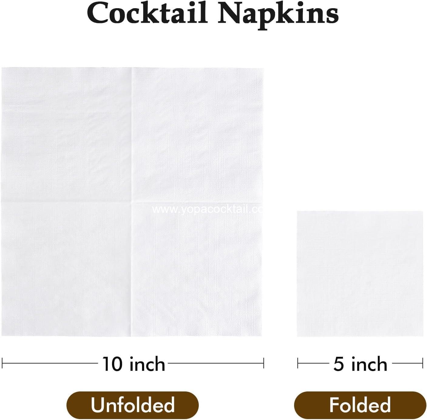 Wholesale White 3-Ply Cocktail Napkins 500 Pack Disposable Beverage Square Paper for Restaurants Events Bars Weddings Baby Showers Daily Use supplier