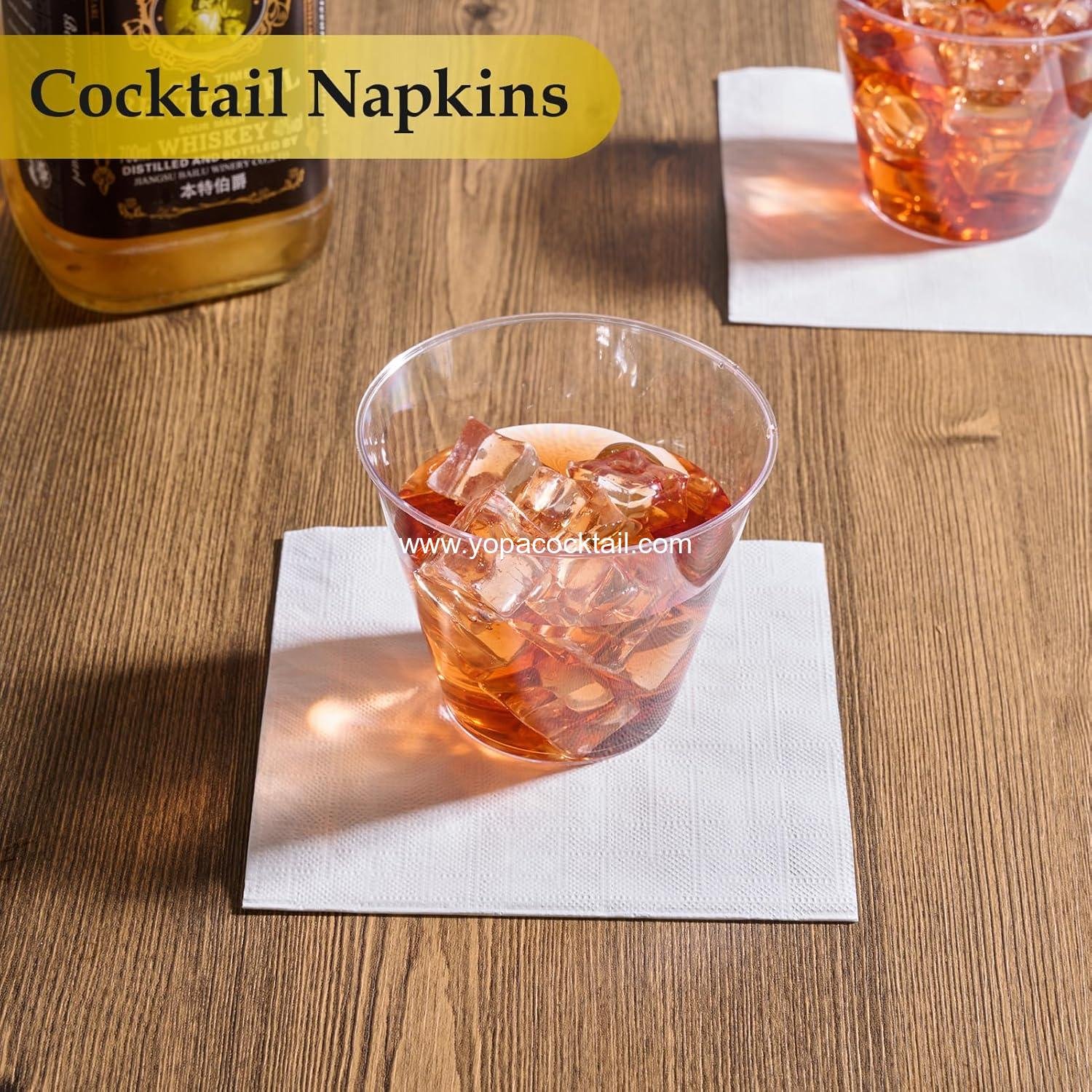 Wholesale White 3-Ply Cocktail Napkins 500 Pack Disposable Beverage Square Paper for Restaurants Events Bars Weddings Baby Showers Daily Use supplier