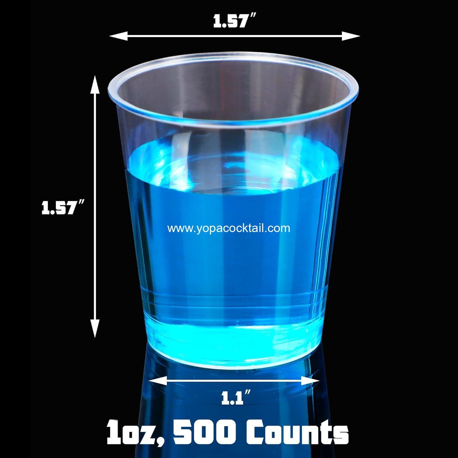 Wholesale 500 1 oz Clear Plastic Disposable Mini Cups Sauce Sample Tasting Jello Shots Pudding factory