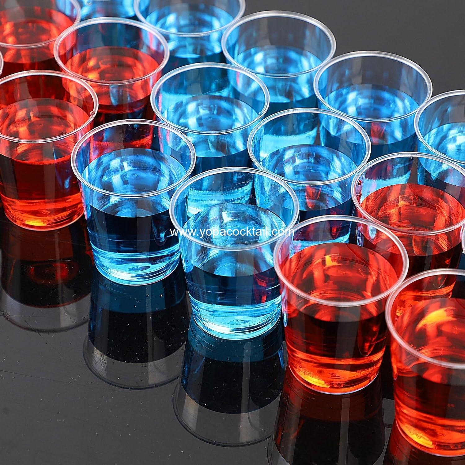 Wholesale 500 1 oz Clear Plastic Disposable Mini Cups Sauce Sample Tasting Jello Shots Pudding factory