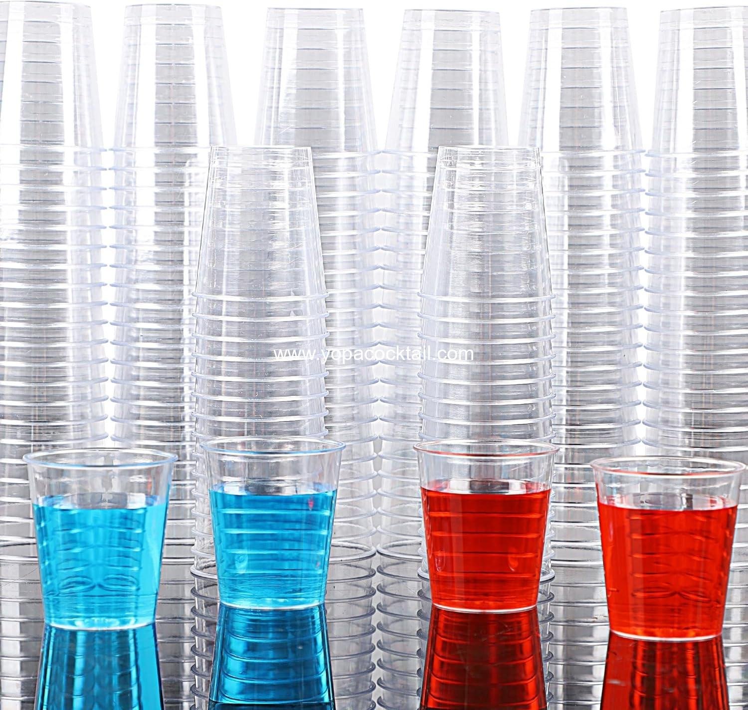 Wholesale 500 1 oz Clear Plastic Disposable Mini Cups Sauce Sample Tasting Jello Shots Pudding factory