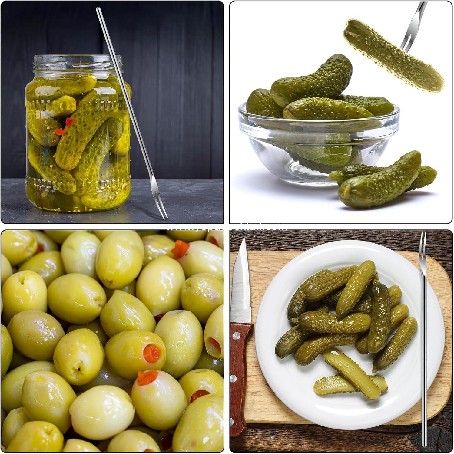 OEM 3 Piece 8.6 Inch Stainless Steel Pickle Forks Appetizer Dessert Utensils wholesale factory OEM 3 Piece 8.6 Inch Stainless Steel Pickle Forks Appetizer Dessert Utensils wholesale factory