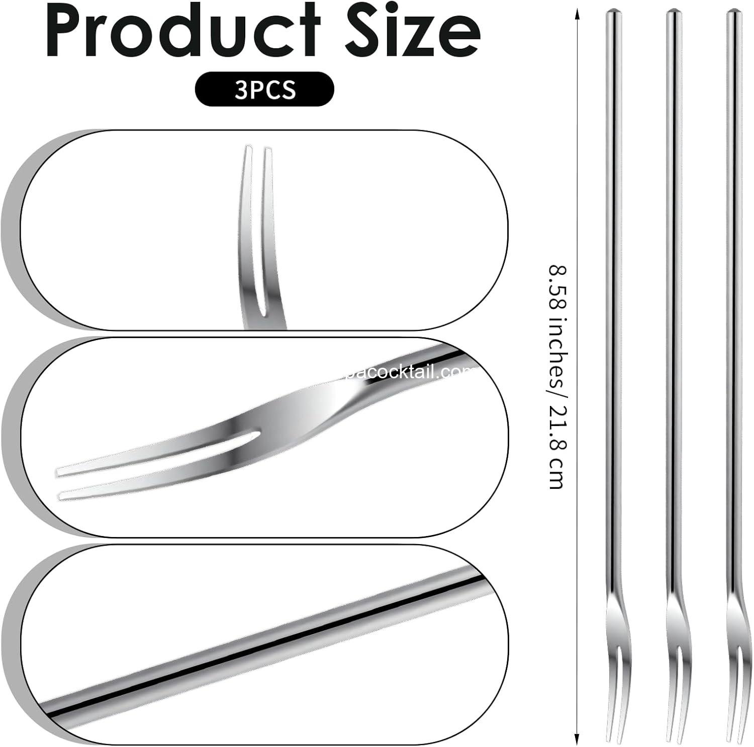 OEM 3 Piece 8.6 Inch Stainless Steel Pickle Forks Appetizer Dessert Utensils wholesale factory OEM 3 Piece 8.6 Inch Stainless Steel Pickle Forks Appetizer Dessert Utensils wholesale factory