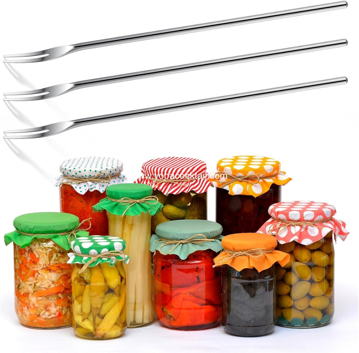 OEM 3 Piece 8.6 Inch Stainless Steel Pickle Forks Appetizer Dessert Utensils wholesale factory OEM 3 Piece 8.6 Inch Stainless Steel Pickle Forks Appetizer Dessert Utensils wholesale factory