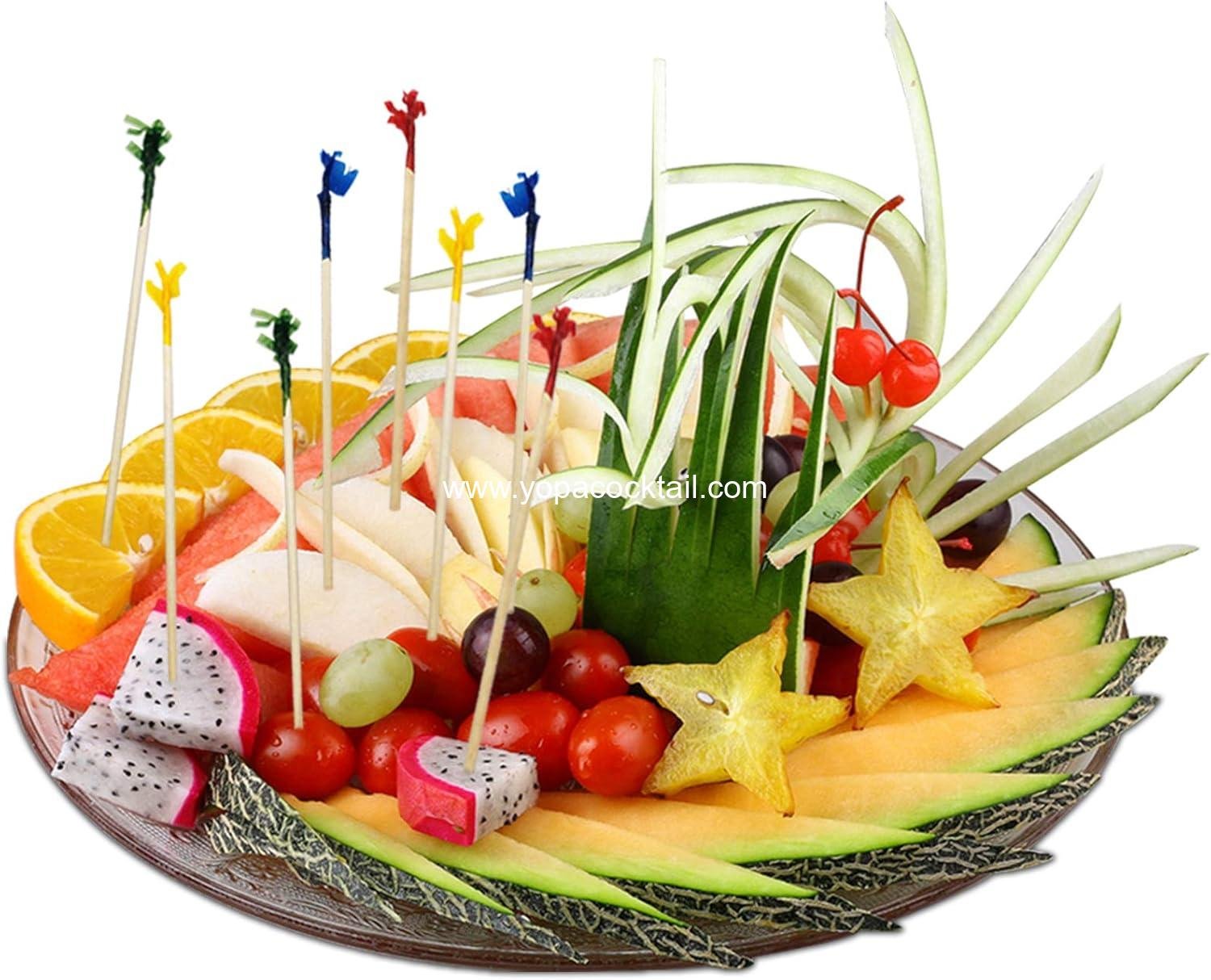 Wholesale 4 Inch Decorative Frill Wood Toothpicks Pack of 1000 for Appetizers Fruit Cocktails and Parties supplier Wholesale 4 Inch Decorative Frill Wood Toothpicks Pack of 1000 for Appetizers Fruit Cocktails and Parties supplier