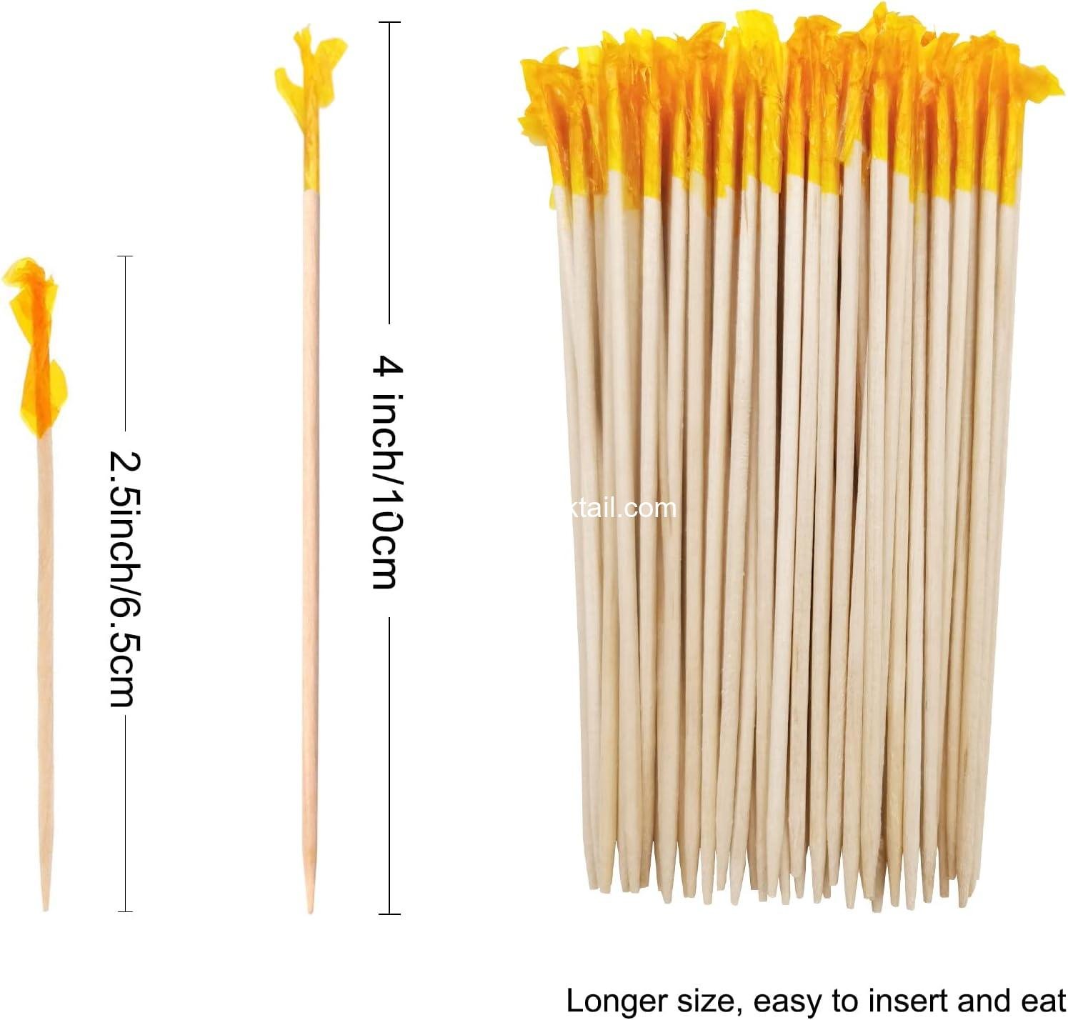 Wholesale 4 Inch Decorative Frill Wood Toothpicks Pack of 1000 for Appetizers Fruit Cocktails and Parties supplier Wholesale 4 Inch Decorative Frill Wood Toothpicks Pack of 1000 for Appetizers Fruit Cocktails and Parties supplier