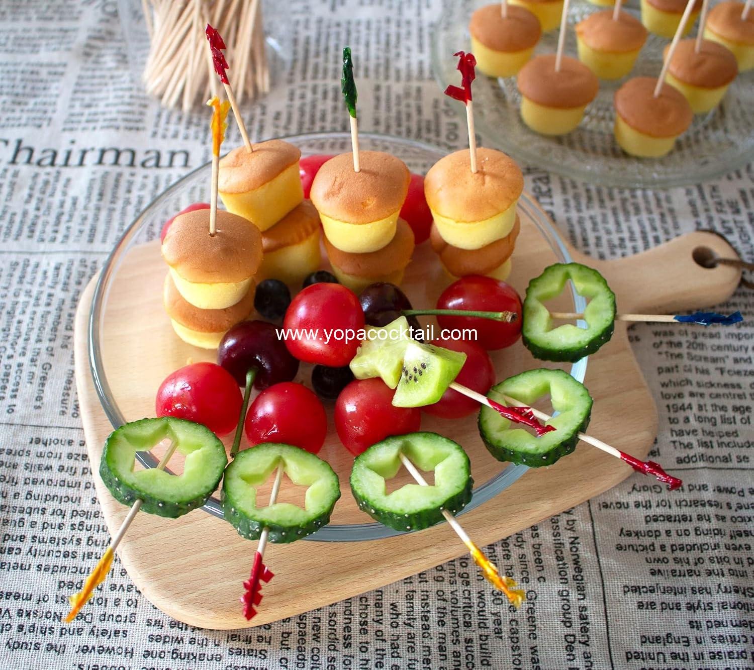 Wholesale 4 Inch Decorative Frill Wood Toothpicks Pack of 1000 for Appetizers Fruit Cocktails and Parties supplier Wholesale 4 Inch Decorative Frill Wood Toothpicks Pack of 1000 for Appetizers Fruit Cocktails and Parties supplier