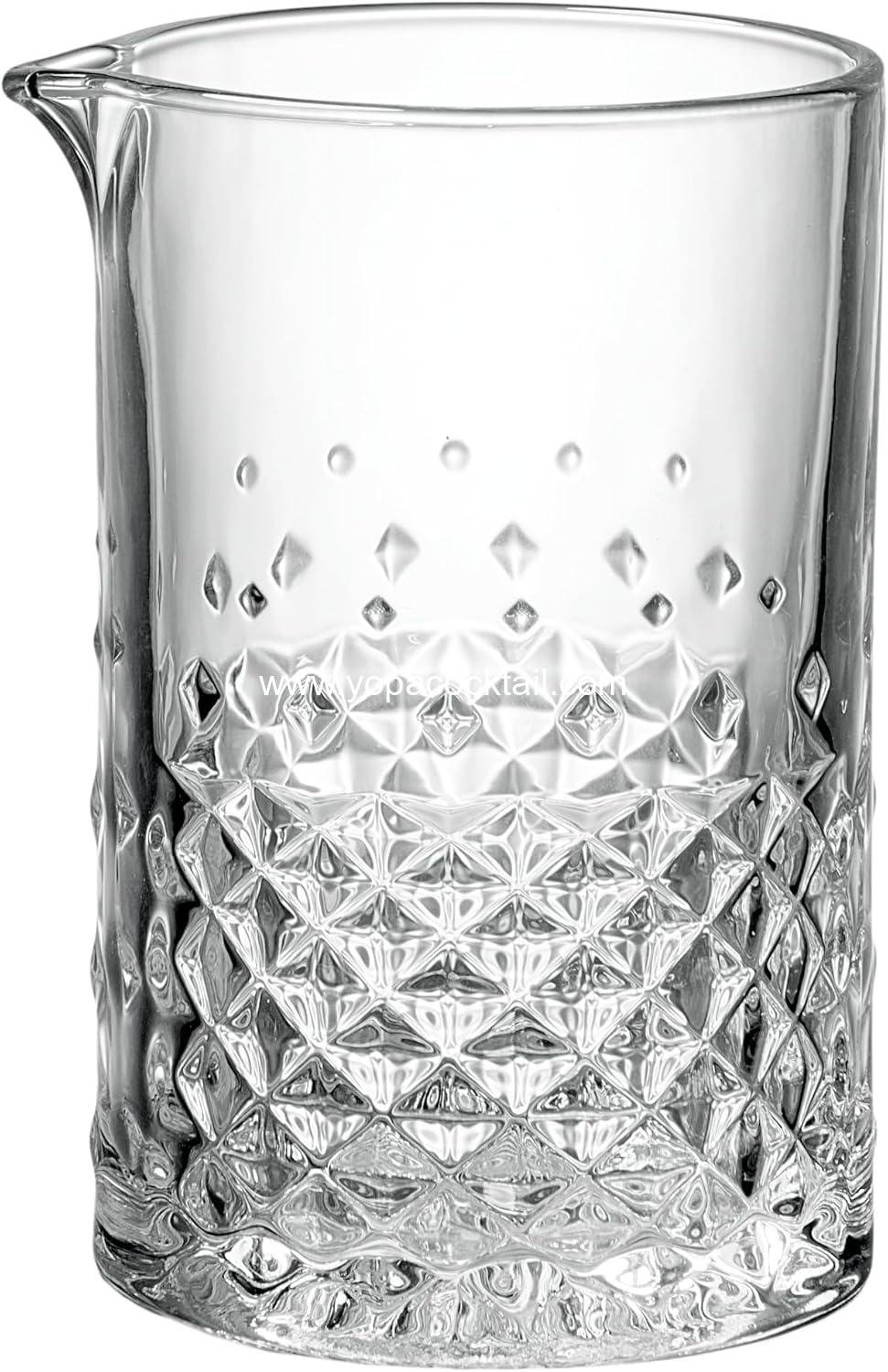 Wholesale Crystal Cocktail Mixing Glass 22oz 650ml Seamless Durable Barware Glassware manufacturer
