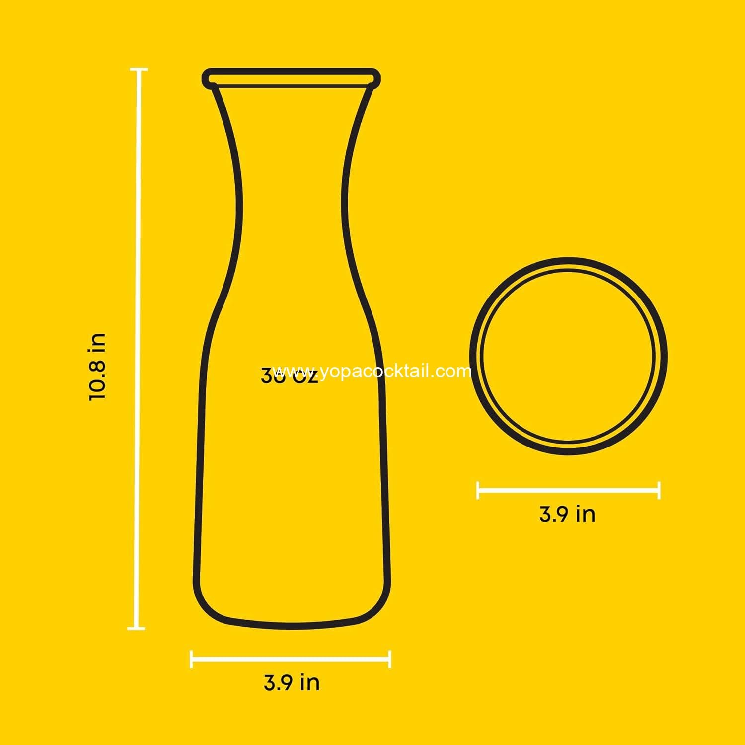Wholesale 1 Liter Glass Pitcher Set of 3 with Lids Beverage Drink Dispensers for Mimosa Bar Water Iced Tea Juice Wine Lemonade Milk Parties Brunch Dishwasher Safe manufacturer