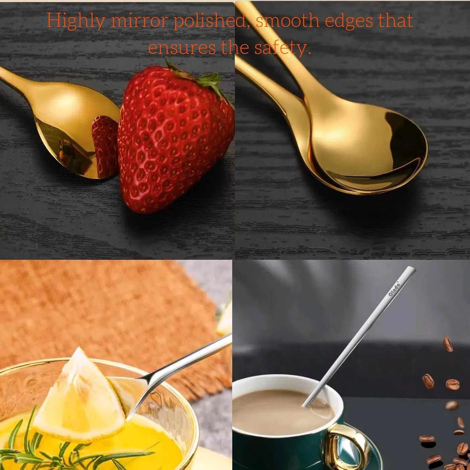 Wholesale 6.7-Inch Long Handle 3-Color Metal Stirring Spoon Set Stainless Steel for Cocktails Iced Tea Milkshakes Ice Cream manufacturer