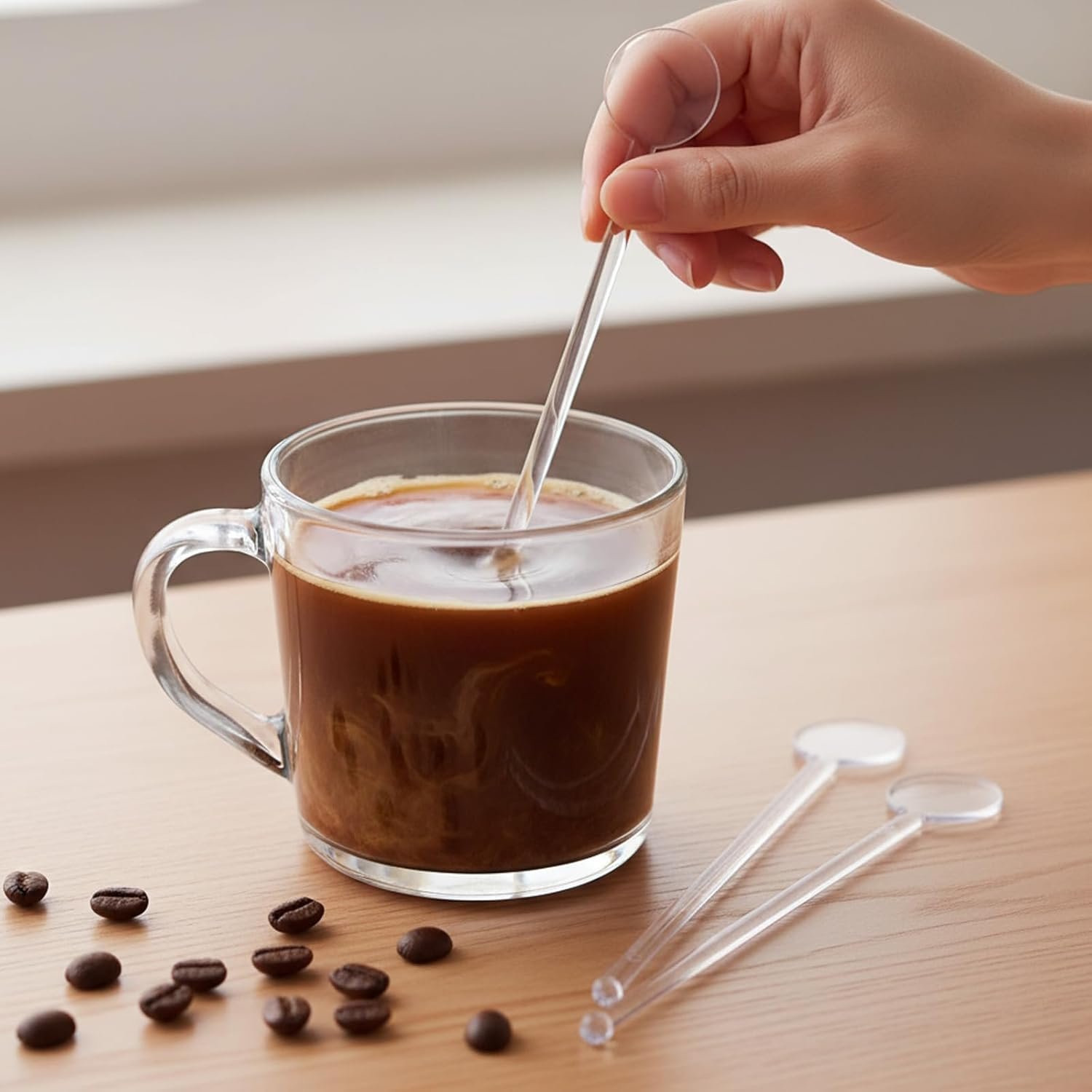 Wholesale 320pcs 7.3in Transparent Disposable Plastic Cocktail Swizzle Sticks Bulk Drink Stirrers for Beverages Coffee Bars Supplier