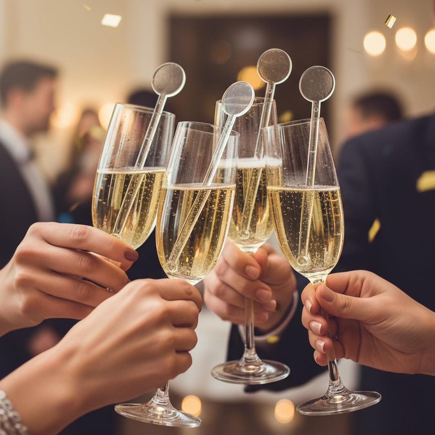 Wholesale 320pcs 7.3in Transparent Disposable Plastic Cocktail Swizzle Sticks Bulk Drink Stirrers for Beverages Coffee Bars Supplier