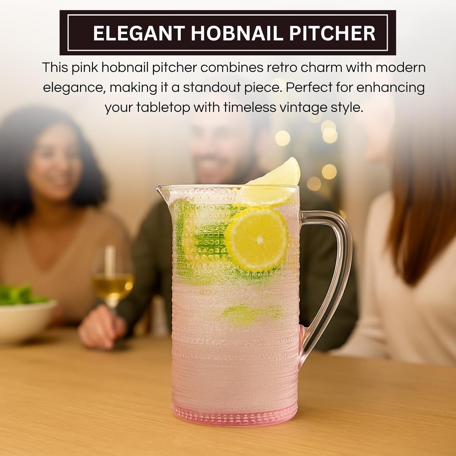 OEM Blush Pink Hobnail Heavy Duty Glass Pitcher Beverage Dispenser 2.5 Quart 82oz Cocktails Juices Water Lemonade Iced Tea Milk Coffee Parties Fridge Supplier OEM Blush Pink Hobnail Heavy Duty Glass Pitcher Beverage Dispenser 2.5 Quart 82oz Cocktails Juices Water Lemonade Iced Tea Milk Coffee Parties Fridge Supplier