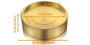OEM 8.5in Gold Stainless Steel Ice Chilled Serving Tray Platter for Appetizers Parties Shrimp Cocktails Fruit Supplier