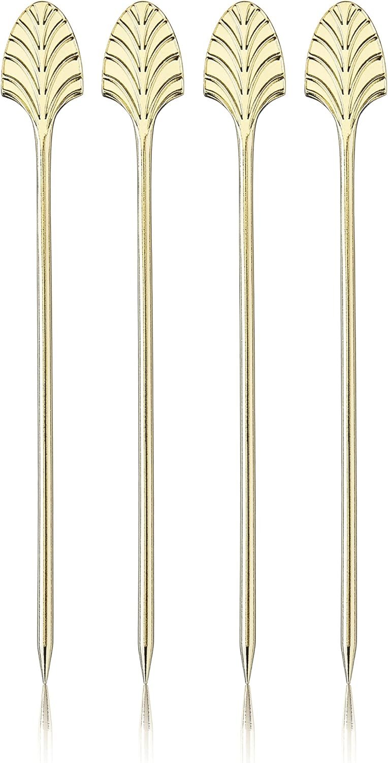 OEM 5in Gold Art Deco Stainless Steel Cocktail Picks Garnish Skewers Barware Set of 4 Supplier OEM 5in Gold Art Deco Stainless Steel Cocktail Picks Garnish Skewers Barware Set of 4 Supplier