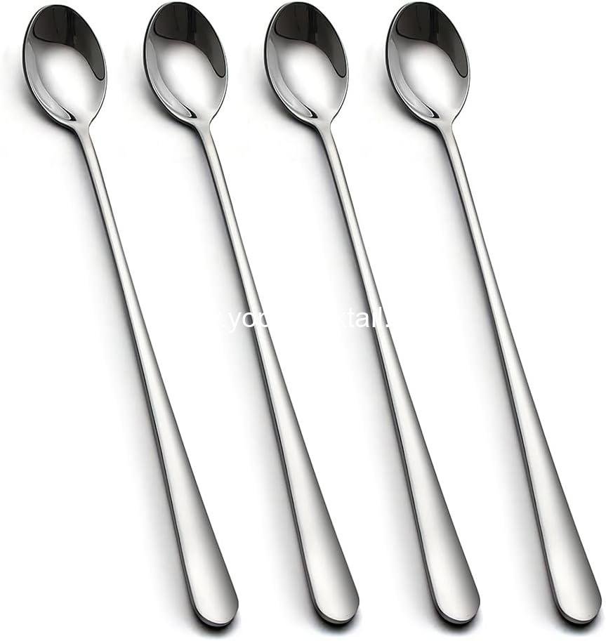 OEM 9-Inch Long Handle Stainless Steel Ice Tea Coffee Cocktail Stirring Spoons Set of 4 supplier OEM 9-Inch Long Handle Stainless Steel Ice Tea Coffee Cocktail Stirring Spoons Set of 4 supplier