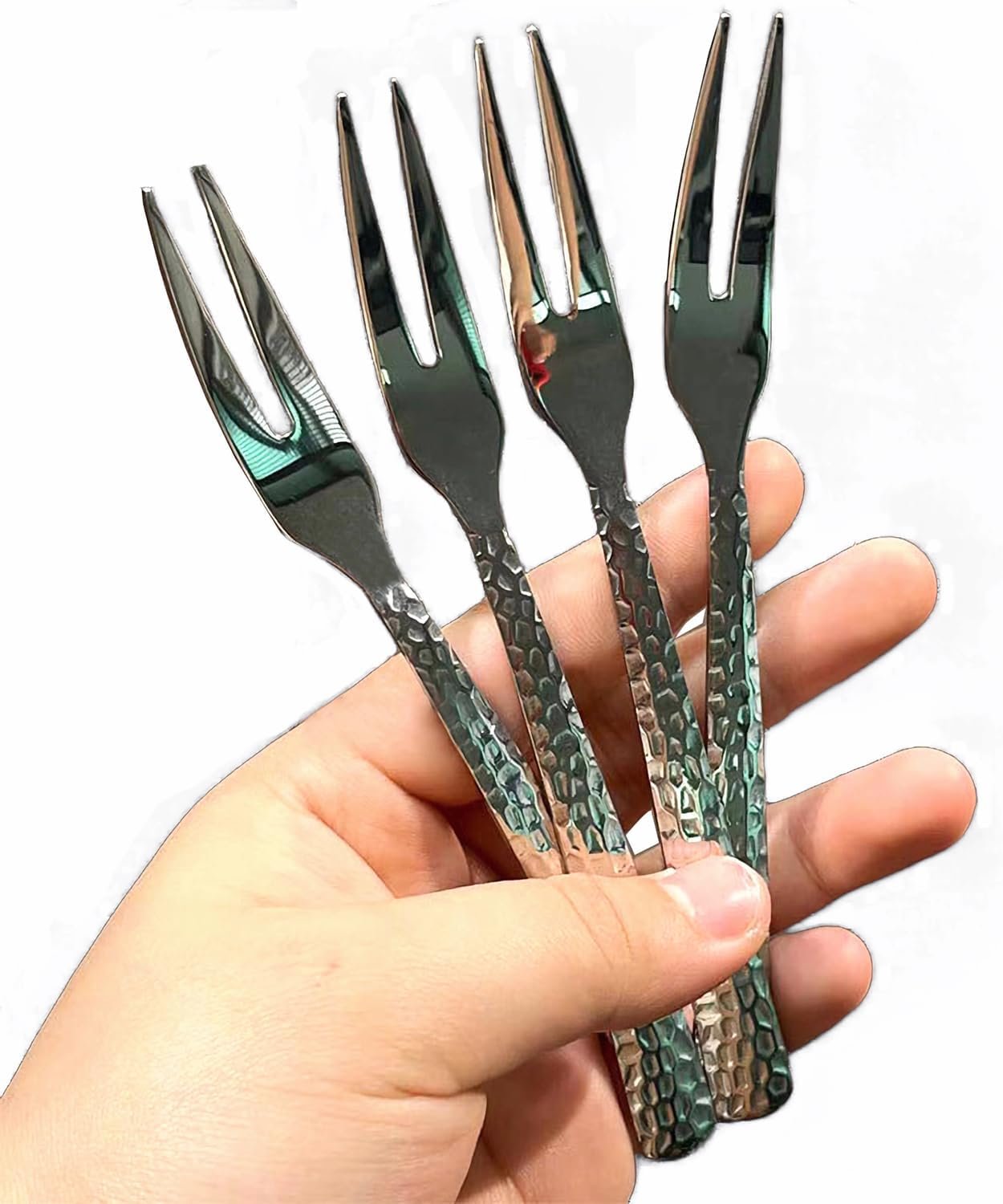 OEM Stainless Steel Dessert Cocktail Appetizer Forks 5.27 Inches 4 Pieces Fruit Salad Cake Supplier