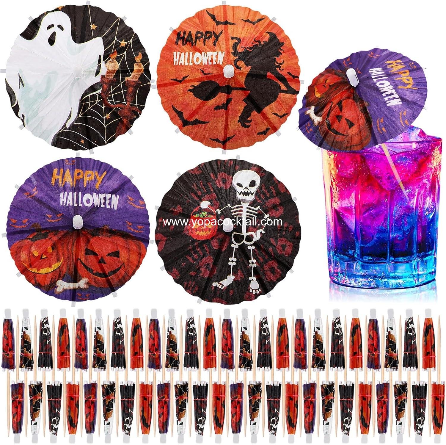 Wholesale 4 Inch Halloween Drink Umbrellas Cocktail Picks 100 Count Appetizer Bamboo Parasol Toppers Cupcake Decorations Party Restaurant supplier Wholesale 4 Inch Halloween Drink Umbrellas Cocktail Picks 100 Count Appetizer Bamboo Parasol Toppers Cupcake Decorations Party Restaurant supplier