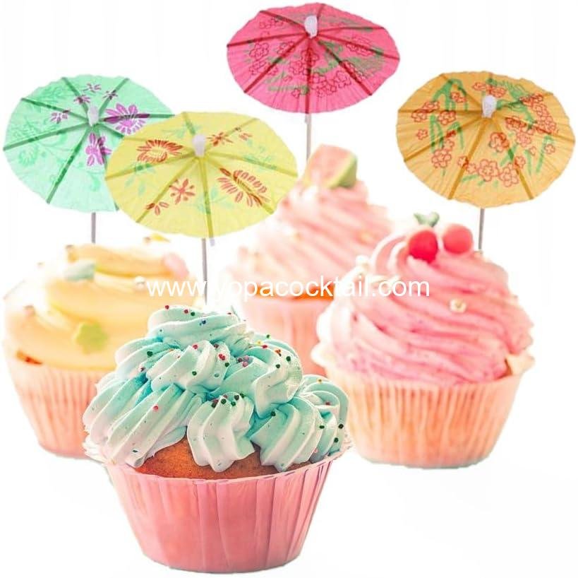 Wholesale Tropical Cocktail Umbrella Party Picks 50 Count Cupcake Topper Decorations supplier